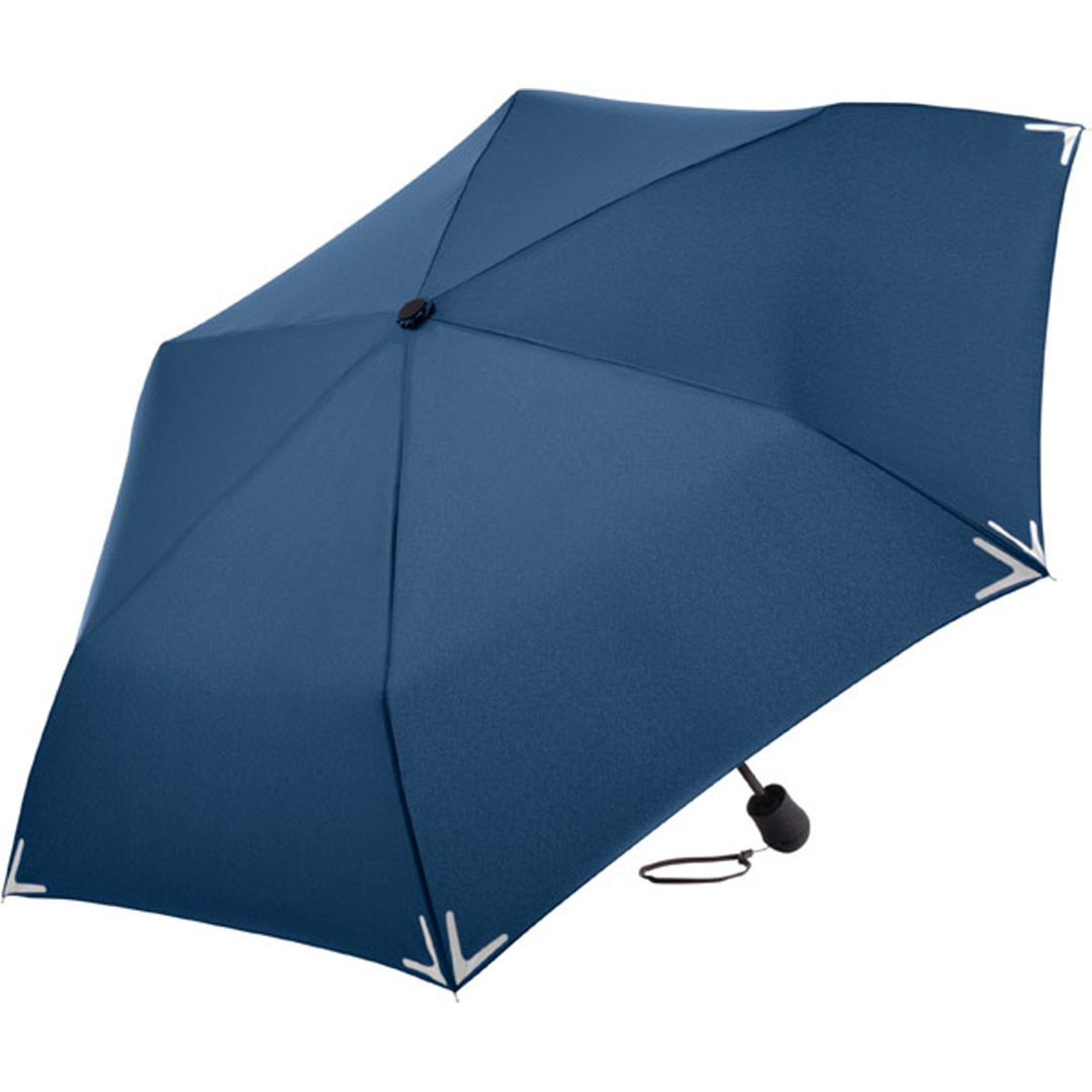 FARE Mini-Taschenschirm Safebrella® LED-Lampe marine